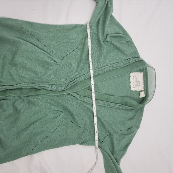 ANTHROPOLOGIE cardigan Angel of the North green Aral sweater S - Picture 9 of 11